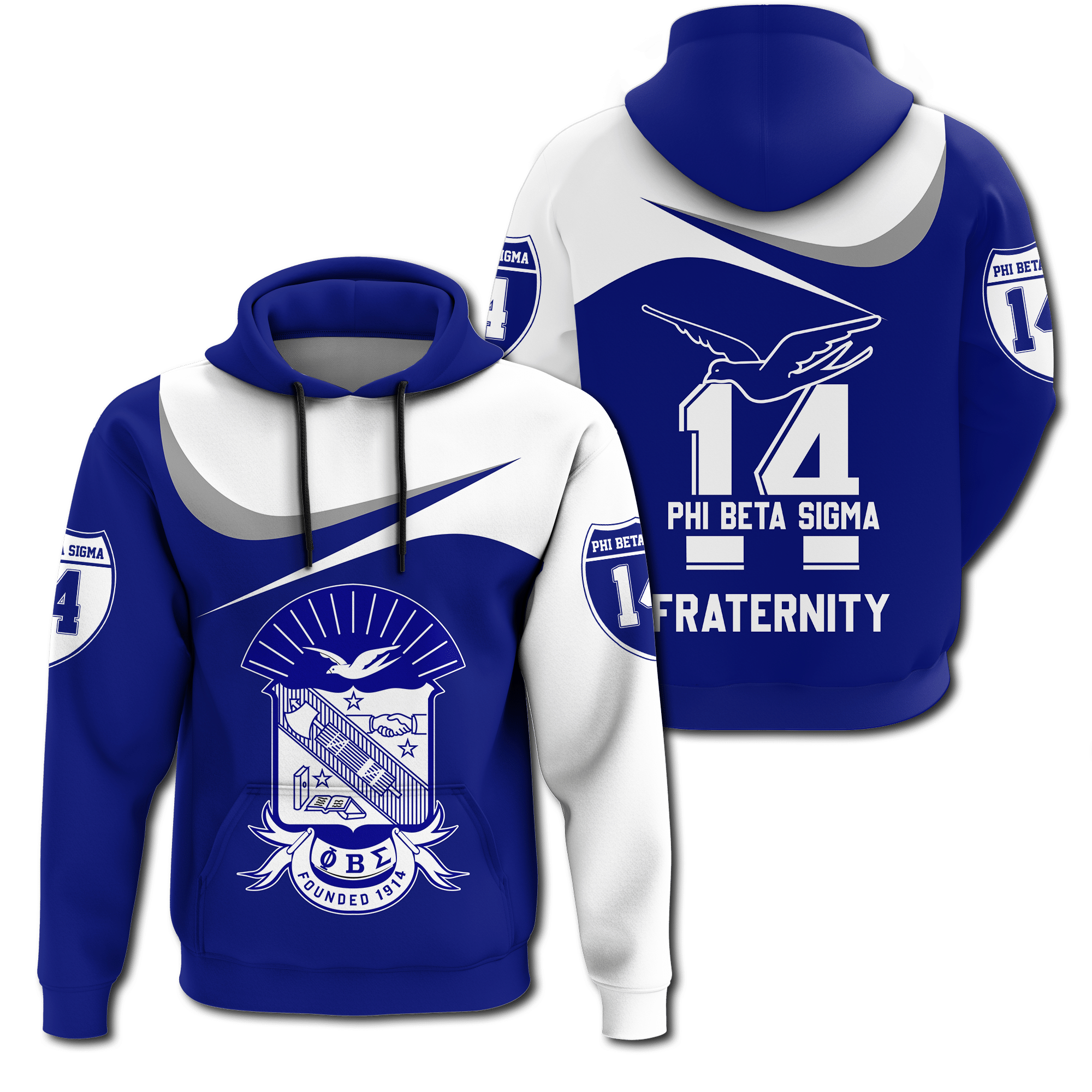 Fraternity Hoodie – Phi Beta Sigma Curve Style Hoodie