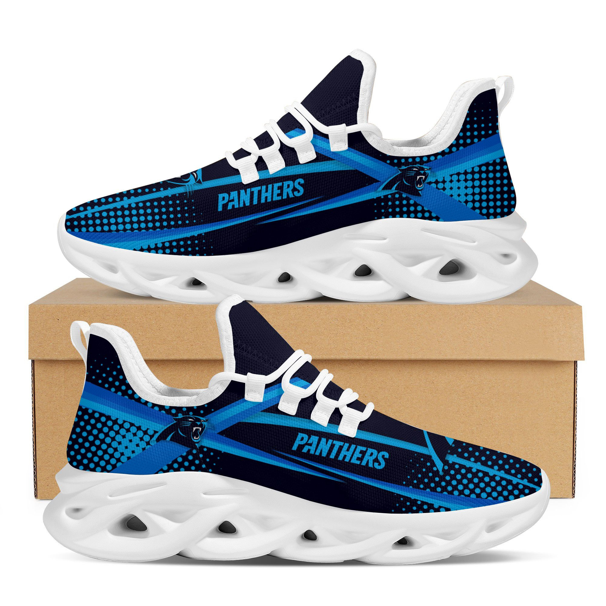 Carolina Panthersfootball Team Symbol Geometric Sporty Max Soul Sneakers Shoes Footwear For Men And Women