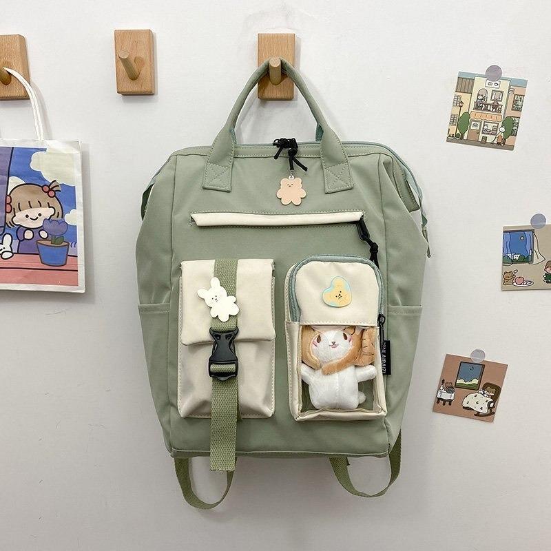 Kawaii Open Mouth Canvas Backpacks