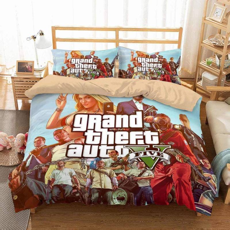 3D Customize GTA 5 Bedding Set Duvet Cover Set Bedroom Set Bedlinen 1