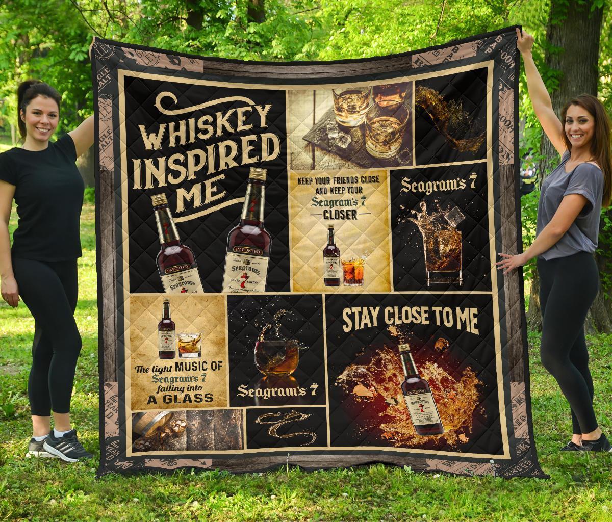 Seagram’s Seven Crown Quilt Blanket Whiskey Inspired Me