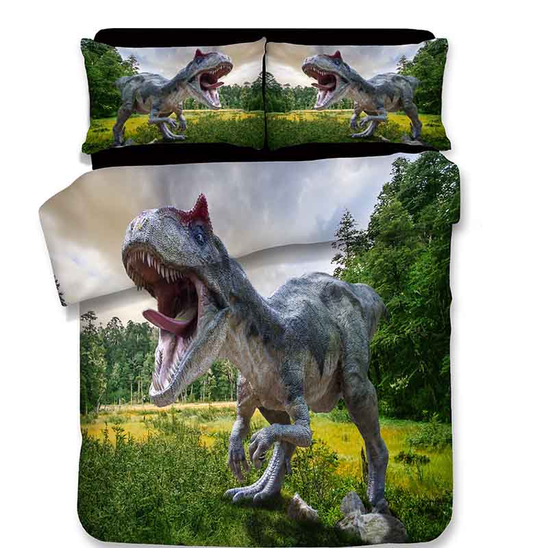 3D Dinosaur Bedding Set Duvet Covers Pillowcases Dragon Bedding Sets Jurassic World Bedclothes Bed Lost World