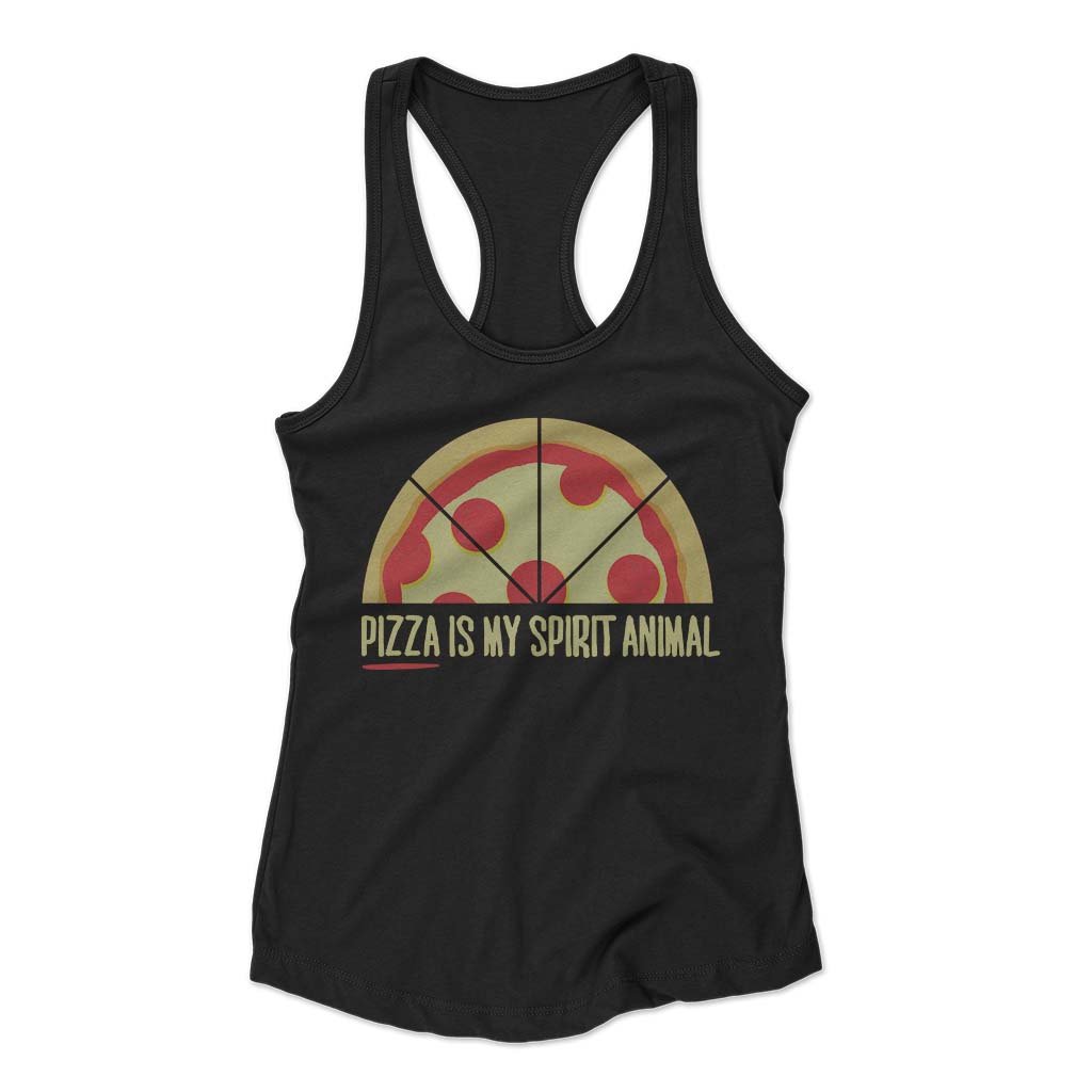 Pizza Is My Spirit Animal Woman’s Racerback Tank Top