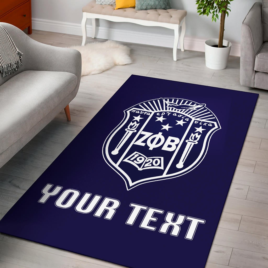 Wonderprint Area Rug Personalized Zeta Phi Beta Area Rug Classic Lt10