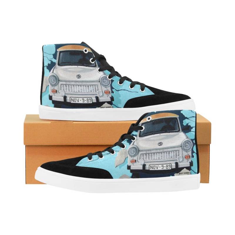 Car Graffiti Custom Design High Top Shoes for Men