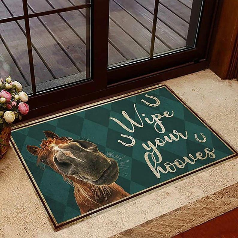 Wife Your Hooves Doormat, Horse Doormat, Funny Horse Face Mat, Animal Rug Gift, Home Decor, Indoor Furniture