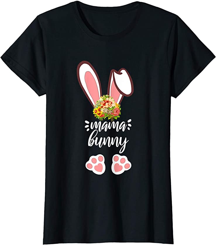 Womens I’m The Mama Bunny T Easter Family Matching Outfit cute T-Shirt