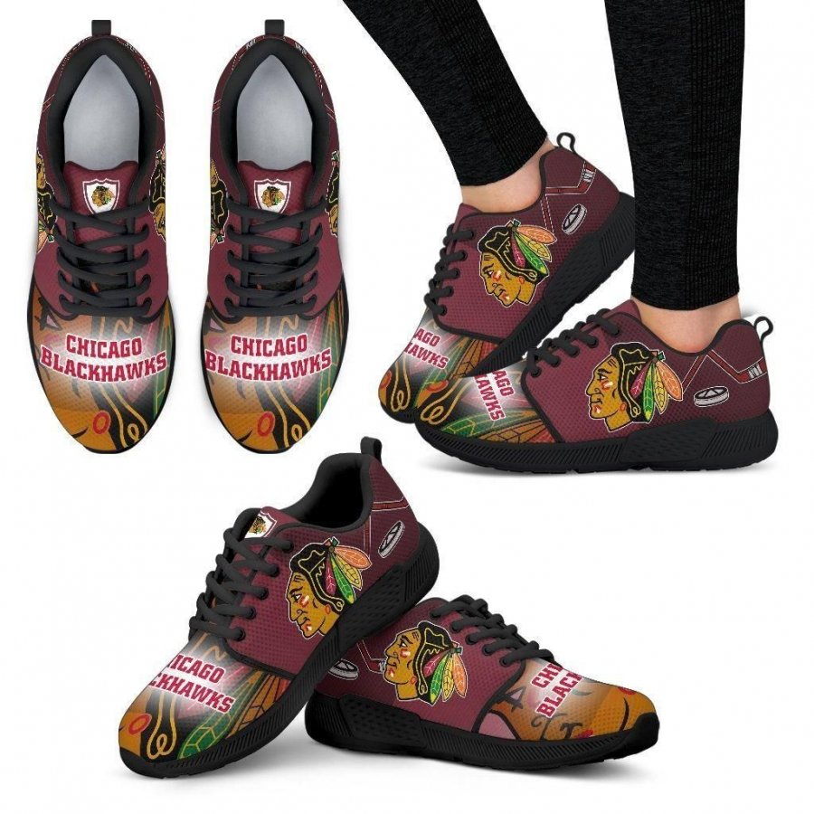 Awesome Chicago Blackhawks Running Sneakers For Hockey Fan #190