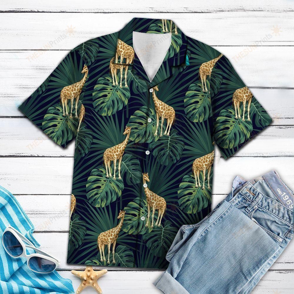 Giraffe Tropical Hawaiian Shirt Ha12382