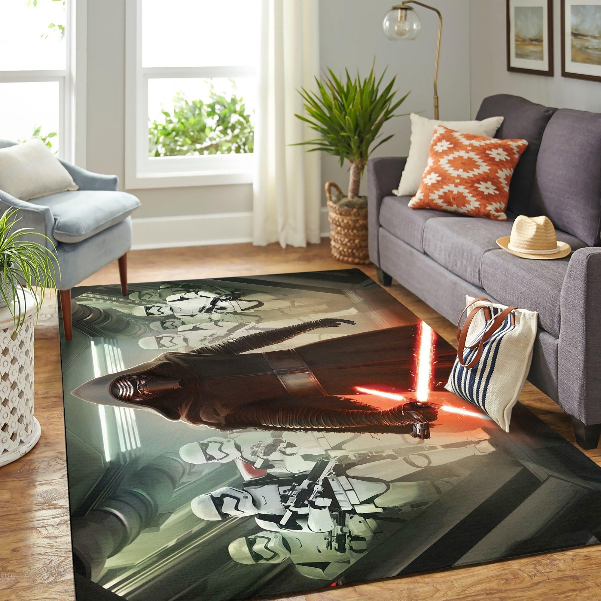 Kylo Ren Y Los Soldados Imperiales Area Rug Geeky Carpet – home decor – Bedroom Living Room décor