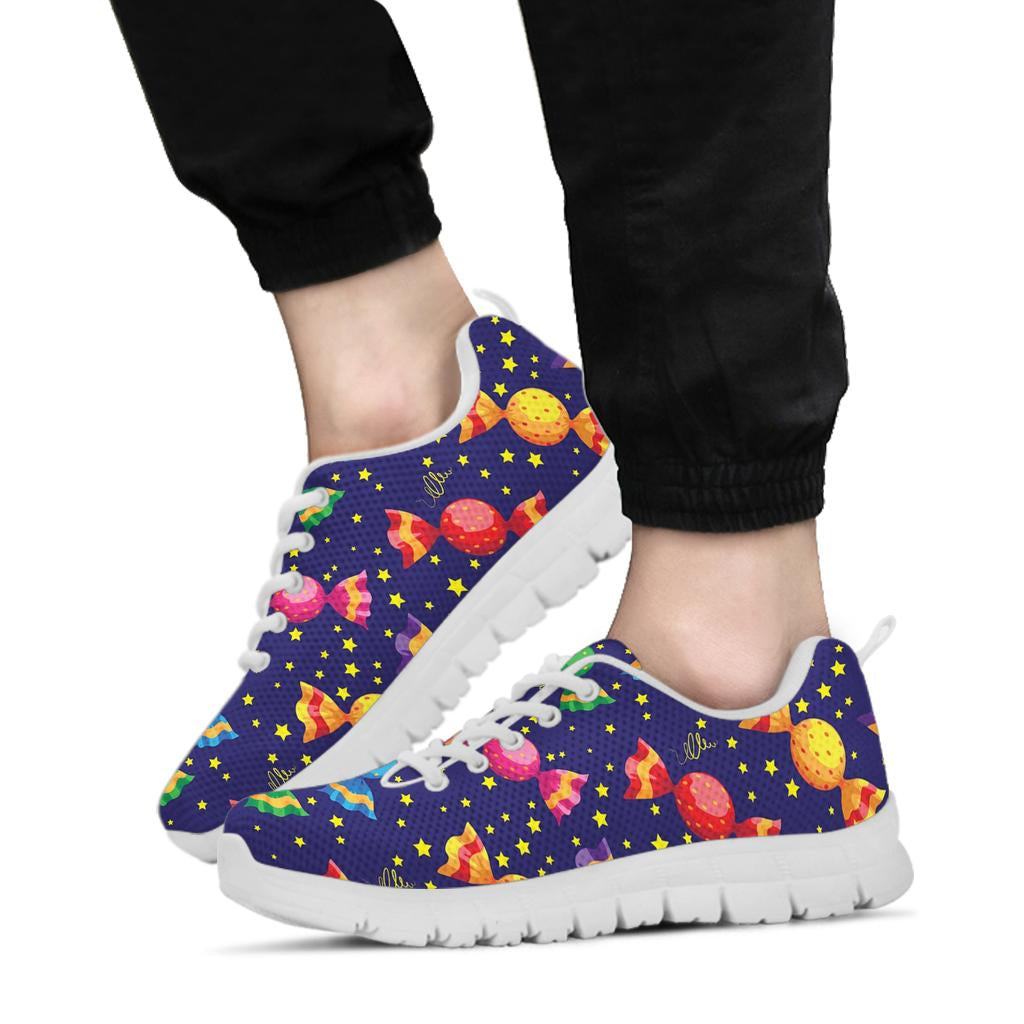 Candy Pattern Print Design Ca06 Sneakers White