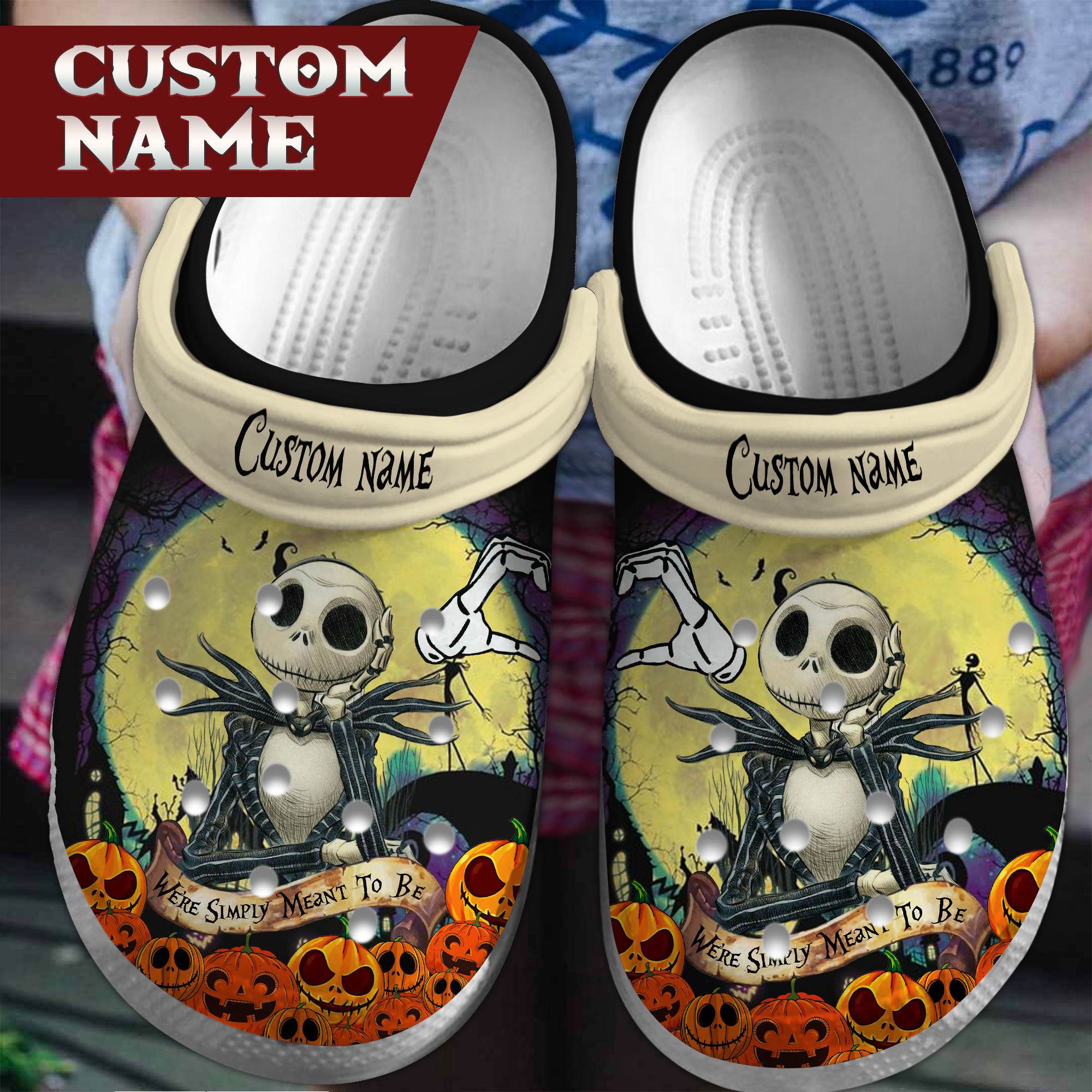 The Nightmare Before Christmas Cartoon Crocs Crocband Clogs Shoes Comfortable For Men Women and Kids 7