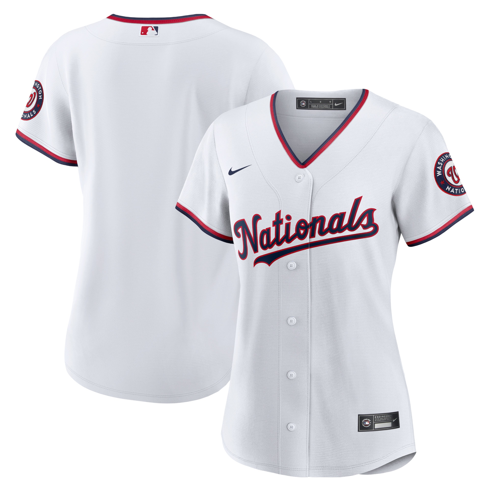 Washington Nationals Women's Home Blank Replica Jersey – White