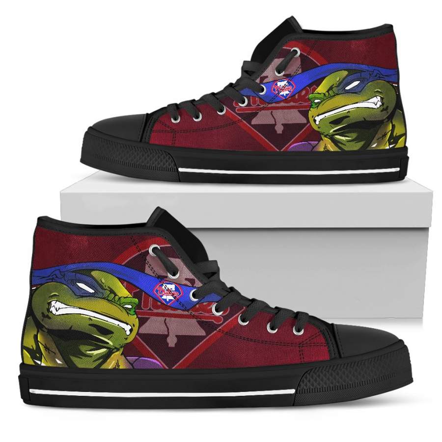 Turtle Philadelphia Phillies Ninja High Top Shoes