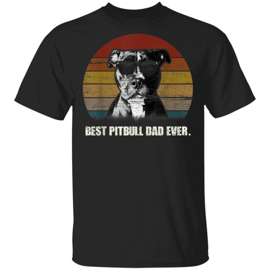 Best Pitbull Dad Ever Vintage Shirt Proud Dad Father’s day T-Shirt