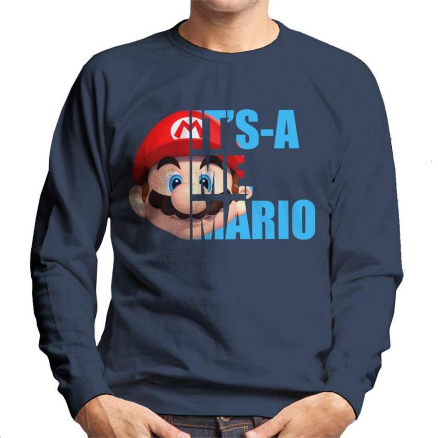 Super Mario Half Head Text Men’s Sweatshirt