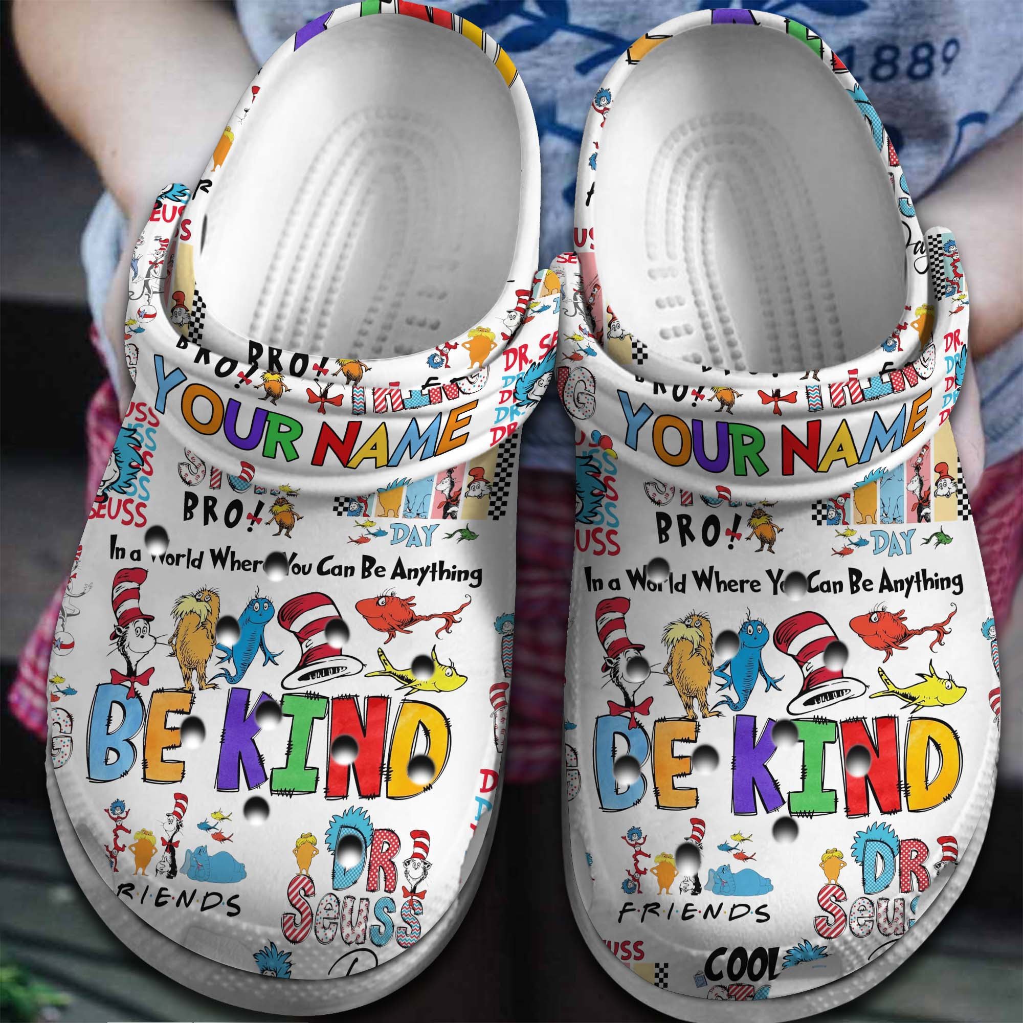 Dr Seuss Cartoon Crocs Crocband Clogs Shoes Comfortable For Men Women and Kids 5