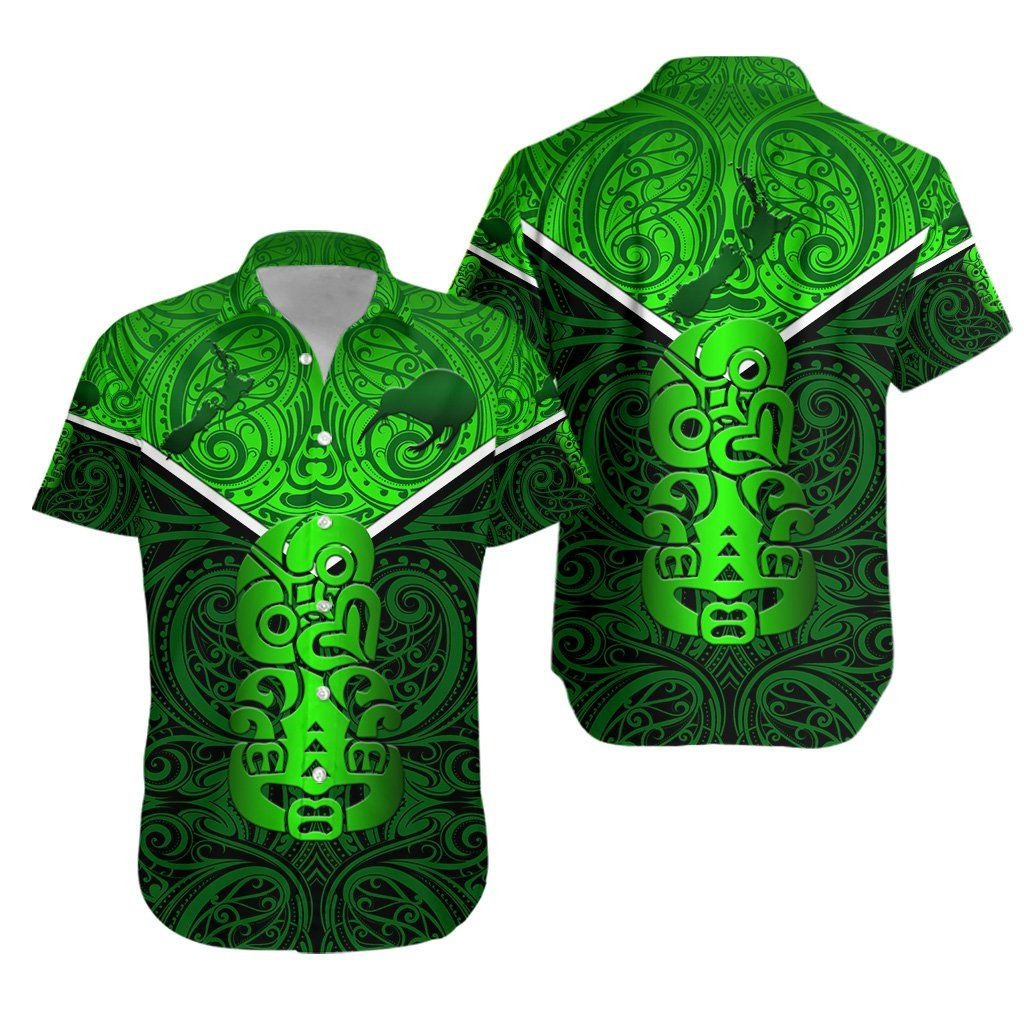 New Zealand Maori Rugby Hawaii Shirt Pride Version Green Ha70779