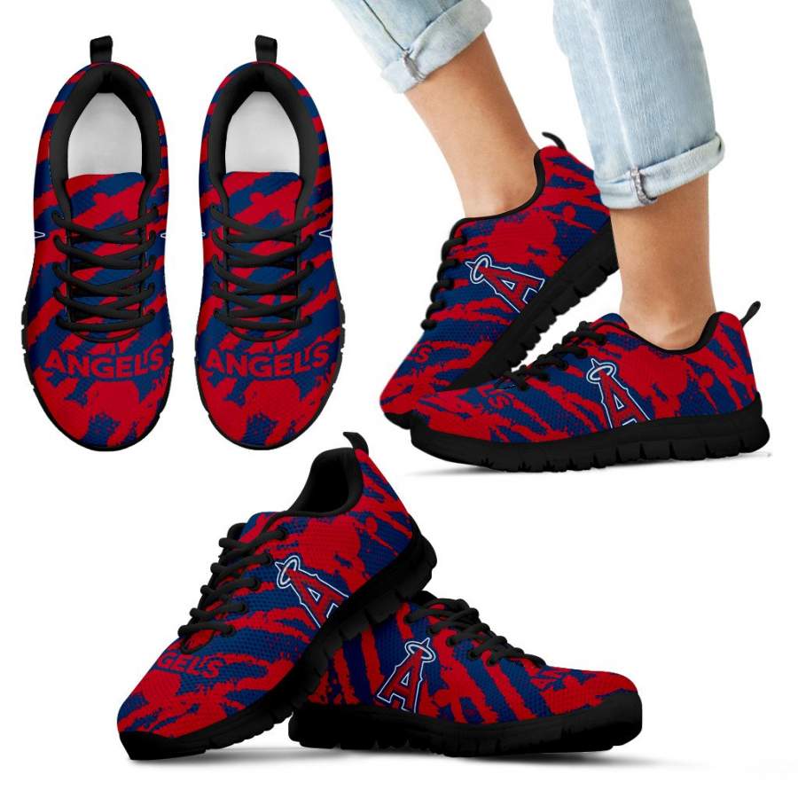 Stripes Pattern Print Los Angeles Angels Sneakers