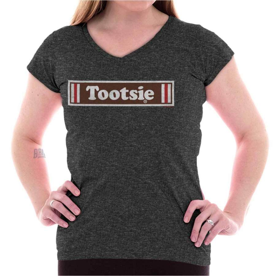 Vintage Tootsie Candy Junior Fit V-Neck T Shirt