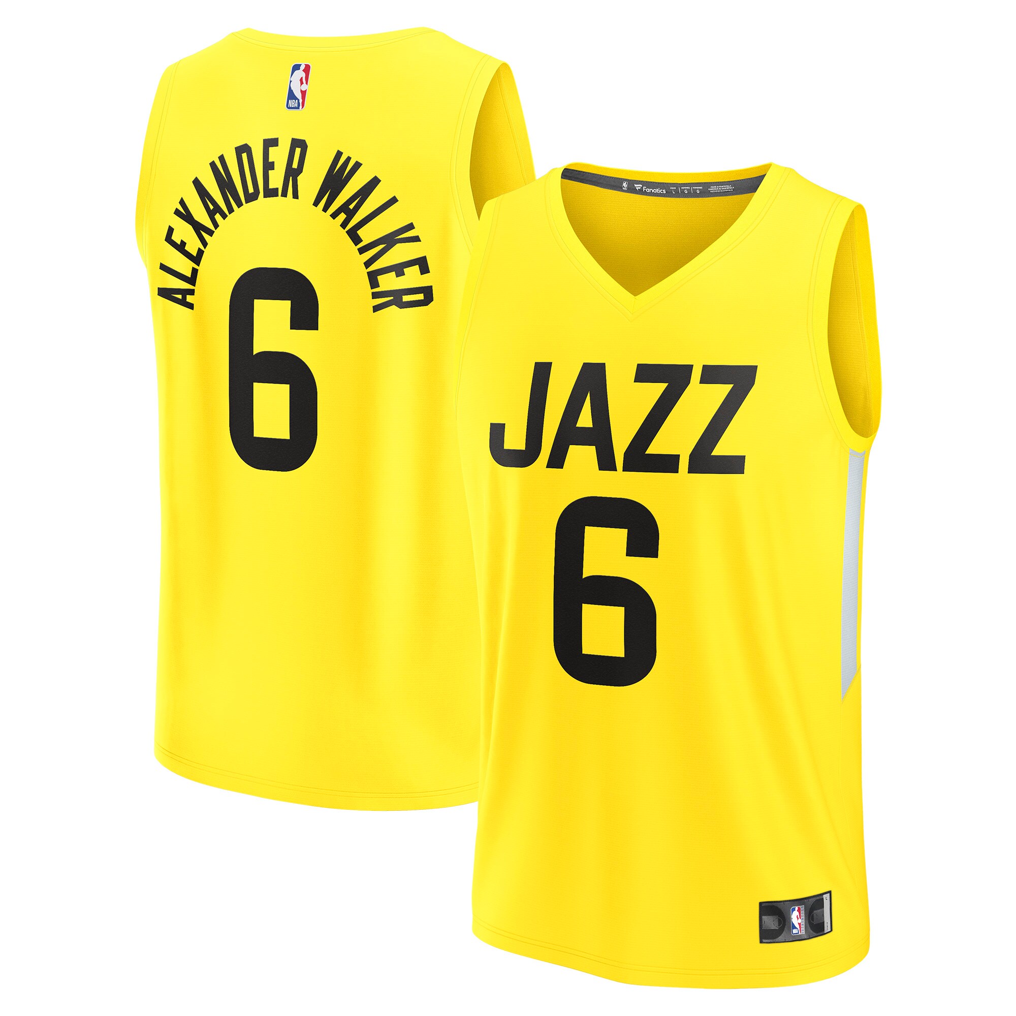 Nickeil Alexander-Walker Utah Jazz 2022/23 Fast Break Player Jersey – Icon Edition – Yellow