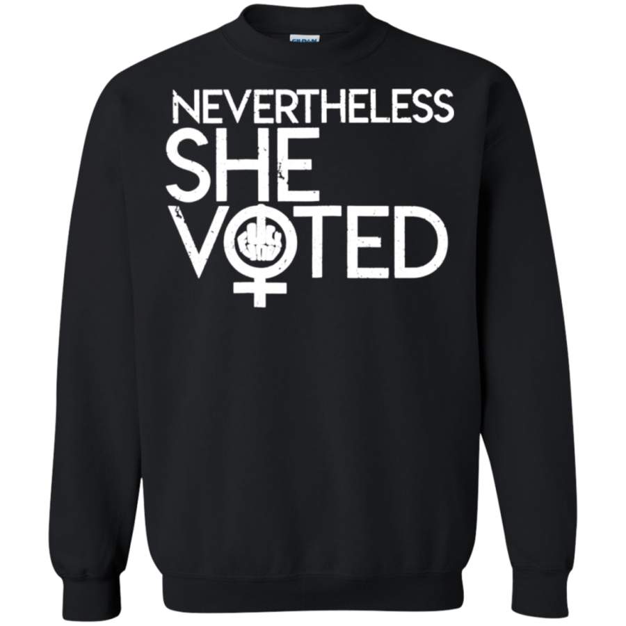 AGR Nevertheless She Voted Vintage Feminist Sweatshirt