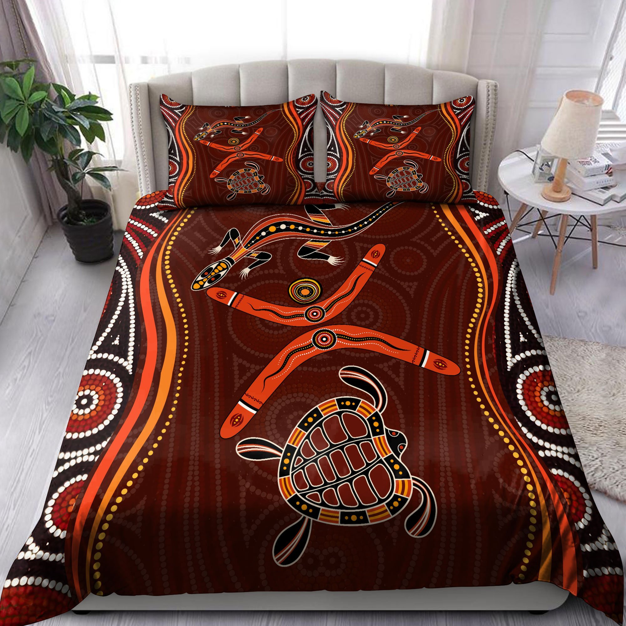 Aboriginal Naidoc Week Heal The Lizard And Turtle 3D Print Bedding Set