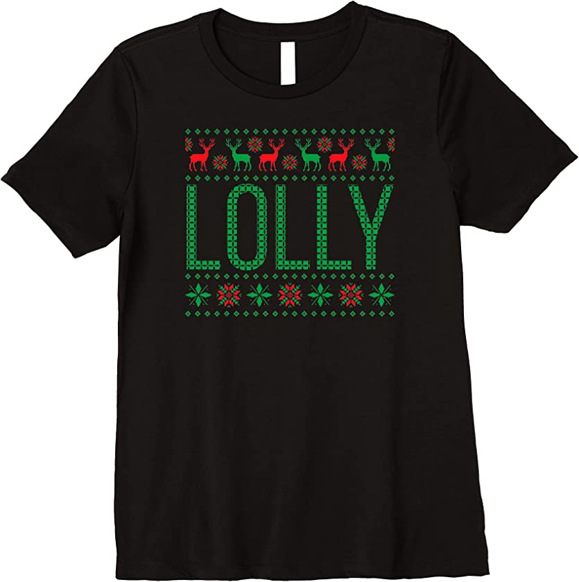 Womens Xmas Matching Outfits for Holiday Party Lolly Ugly Christmas Premium T-Shirt