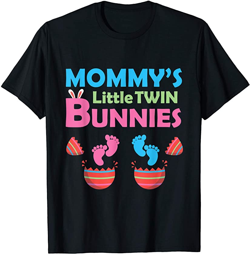 Mommy’s Little Twin Bunny Matching Family Easter Party T-Shirt