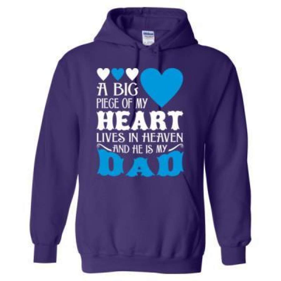 AGR A Big Piece Of My Heart Lives In Heaven And He Is My Dad – Heavy Blend™ Hooded Sweatshirt