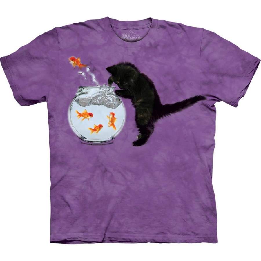 Kitten Playing With Fish Bowl T-Shirt