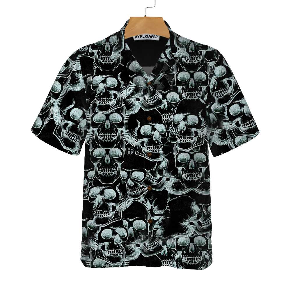 Skull Head Drawing Pattern Hawaii Art Best Shirt For Men And Women Ha30321