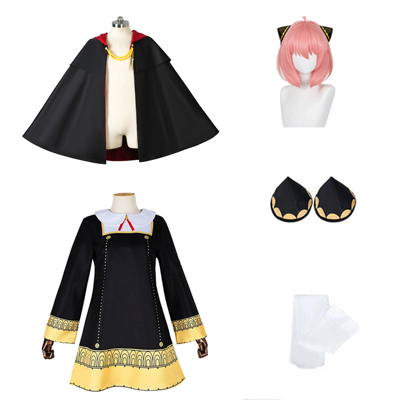 Anime Spy X Family Damian Desmond Anya Forger Cosplay Costume Cloak Wig Imperial Scholar Cape School Uniform Halloween Clothing alx