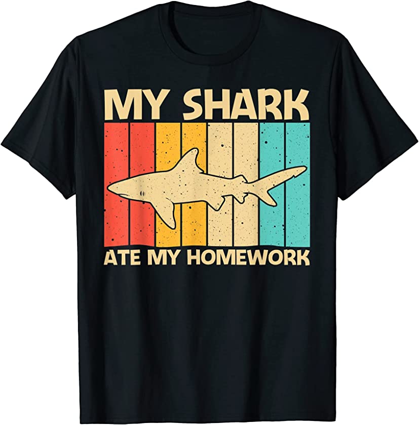 Cool Shark Design For Kids Boys Shark Ocean Animal Lovers T-Shirt