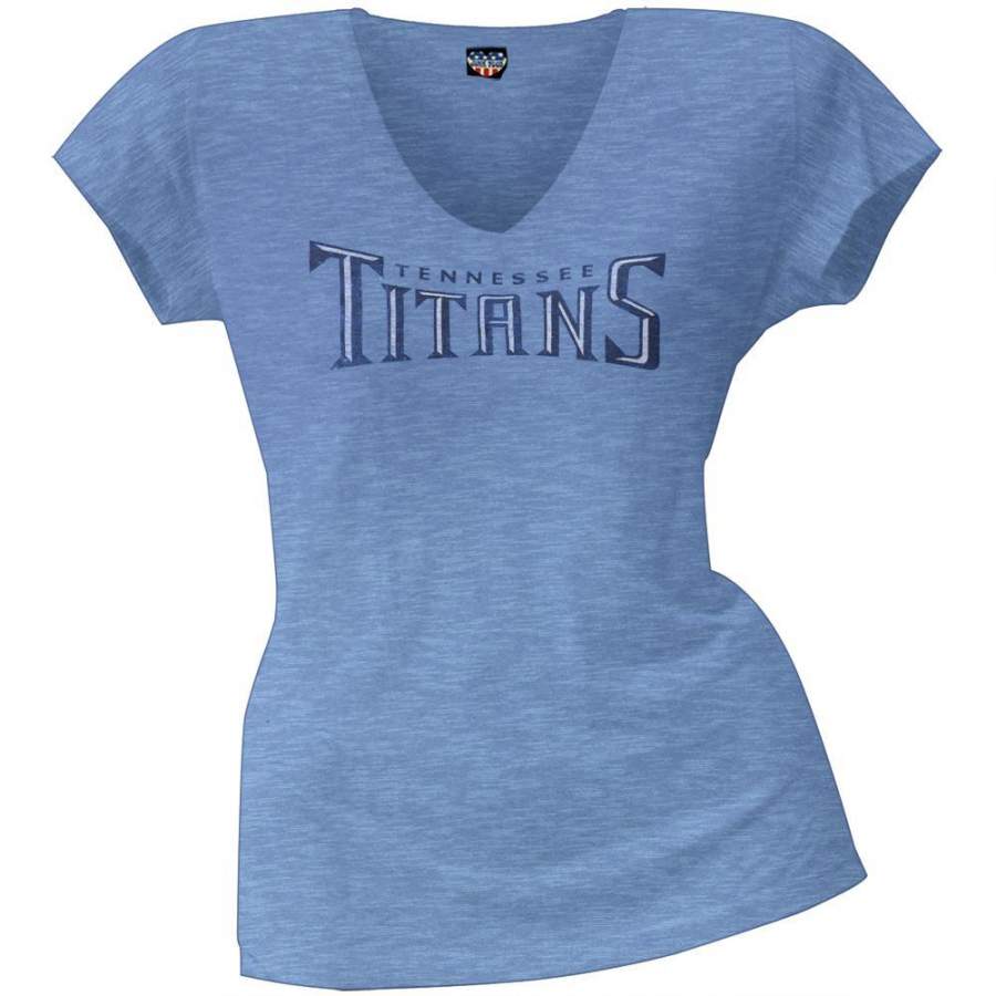 Tennessee Titans – Scrum Logo Juniors Premium V-Neck T-Shirt