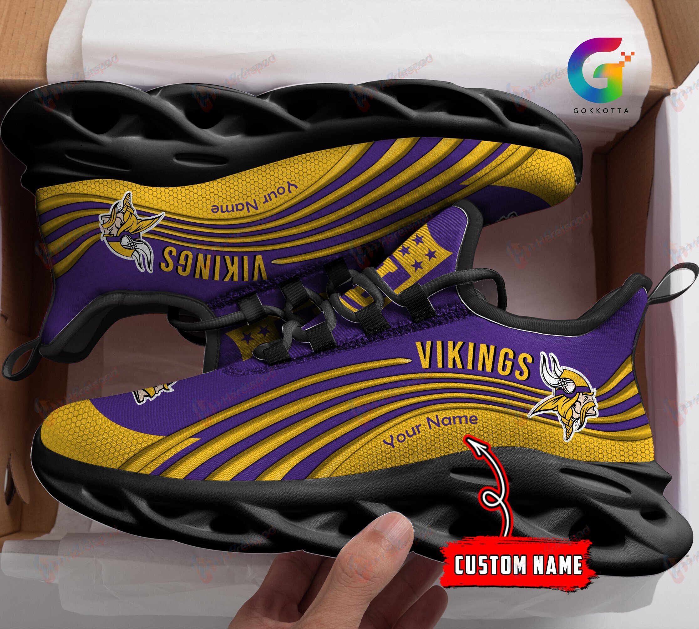 Minnesota Vikings Personalized Yezy Running Sneakers 184