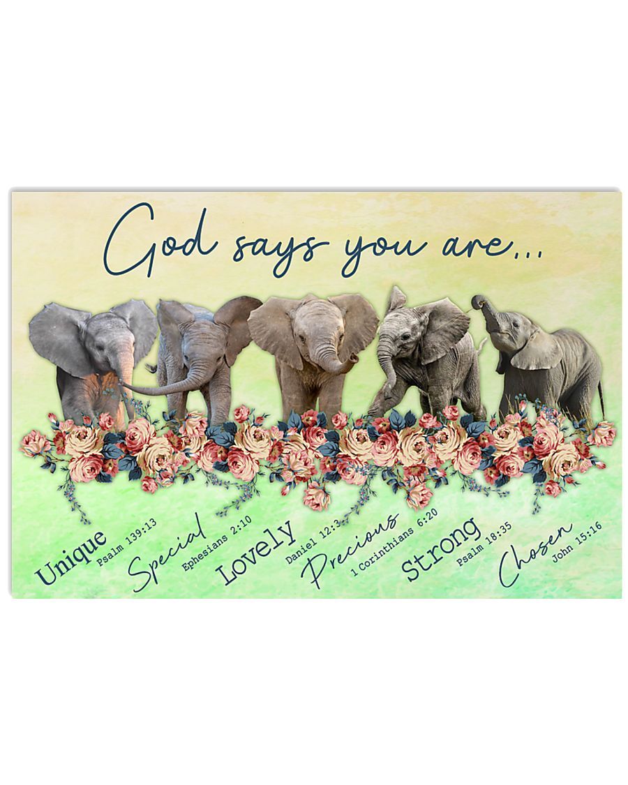 Elephants God Says You Are Poster And Canvas, Wall Decor, Wall Art, Canvas Instructure, Wall Art, Poster Store, Wall Decals, Canvas Wall Art