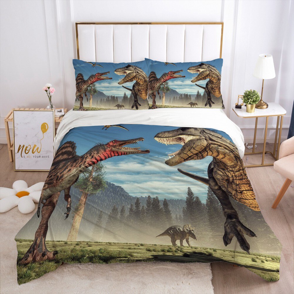 3D Print Dinosaur Children Kids Boys Gifts Bedding Sets Duvet Cover With Pillowcase Twin Full Queen King Sizes Home Decoration