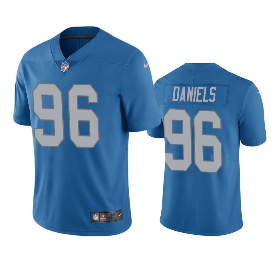 Mike Daniels Detroit Lions Blue Vapor Limited 3D Jersey