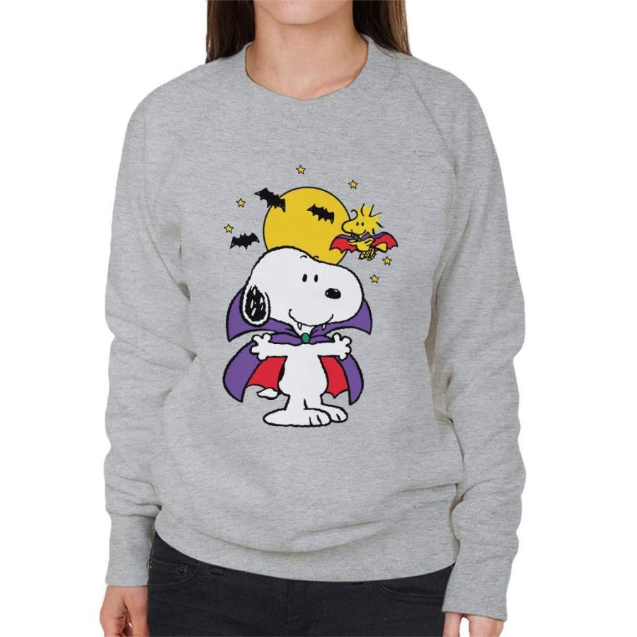 Peanuts Halloween Snoopy Vampire Women’s Sweatshirt