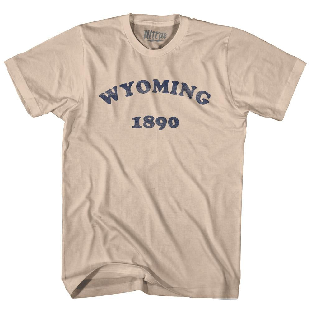 Wyoming State 1890 Adult Cotton Vintage T-shirt