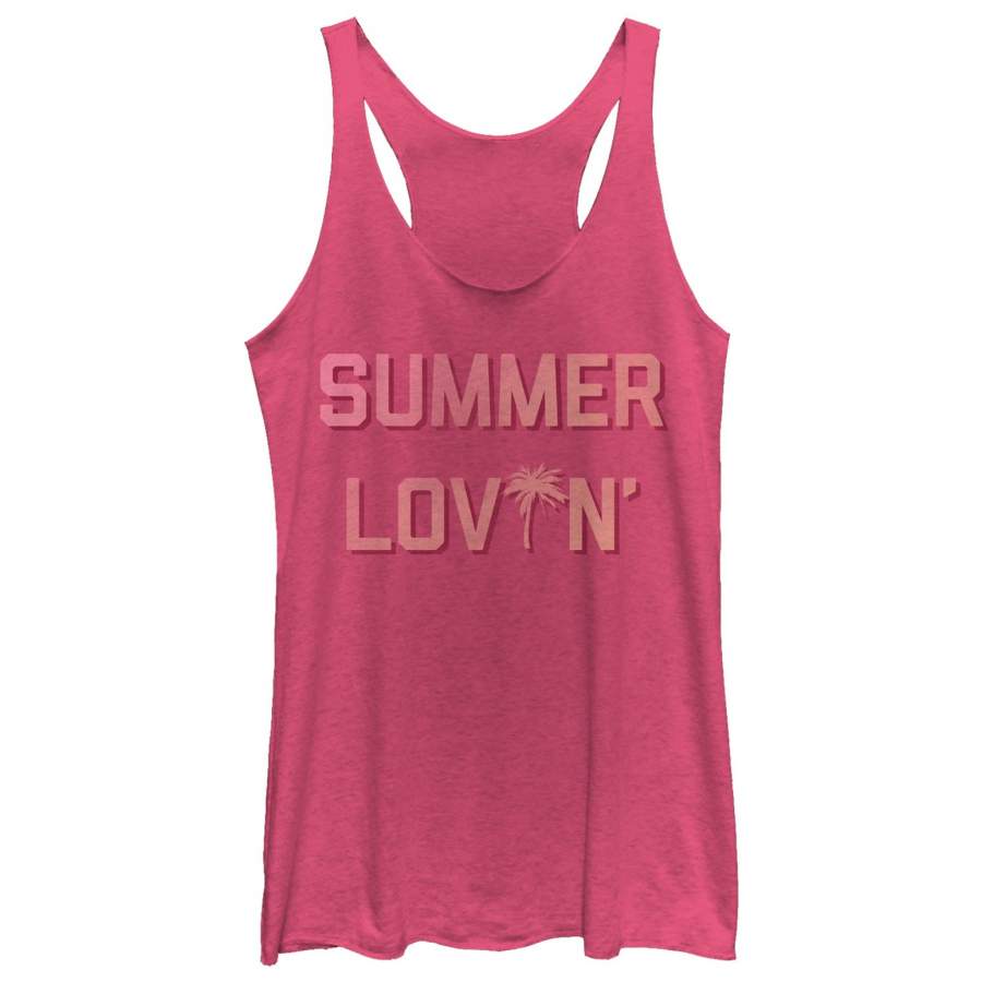 CHIN UP Women’s Summer Loving Palm  Racerback Tank