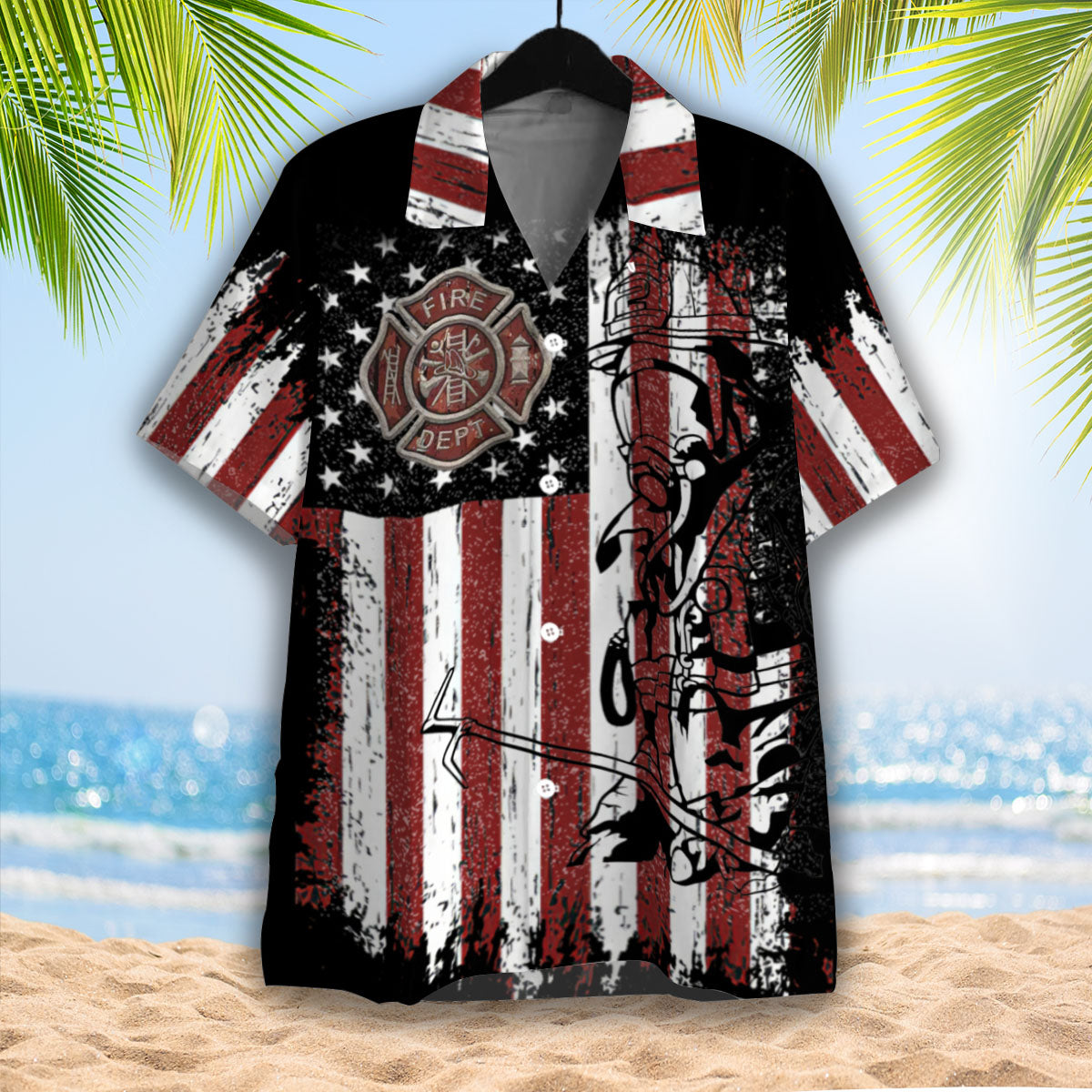 American Flag With Firefighter Hawaii Shirt For Men And Women Ha78036