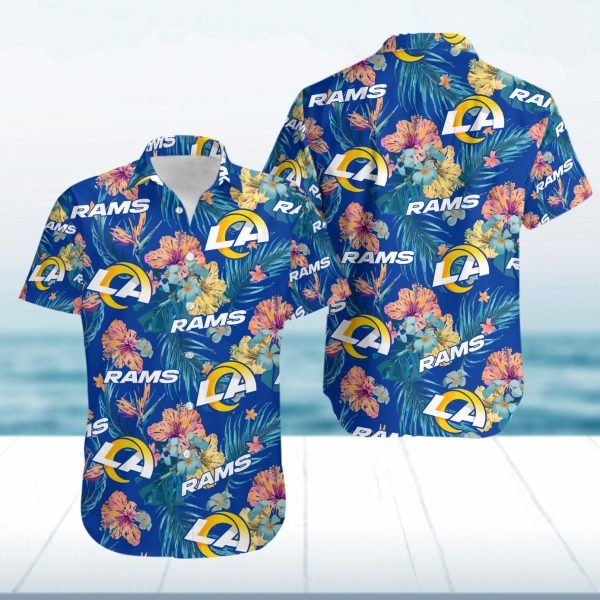 Hawaii Shirt Island Los Angeles Rams Summer Button Up Shirt S2124