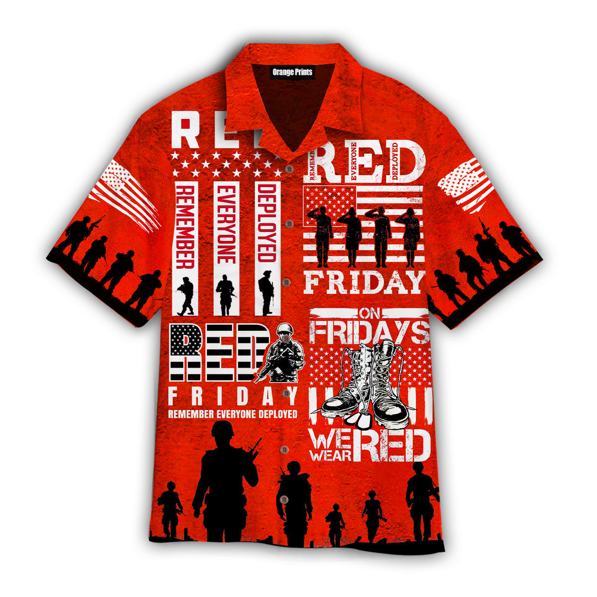 American Veterans On Friday We Wear Red Remember Everyone Deployed Hawaiian Shirt – For Men And Women