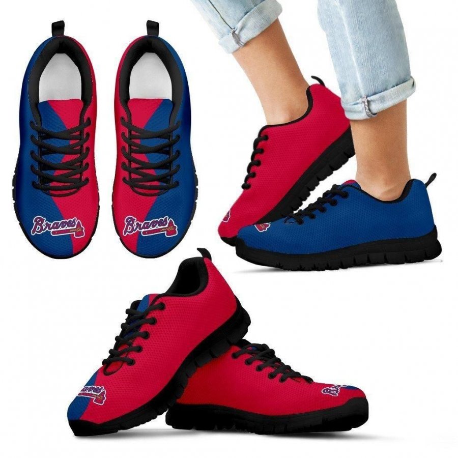 Two Colors Trending Lovely Atlanta Braves Sneakers #302