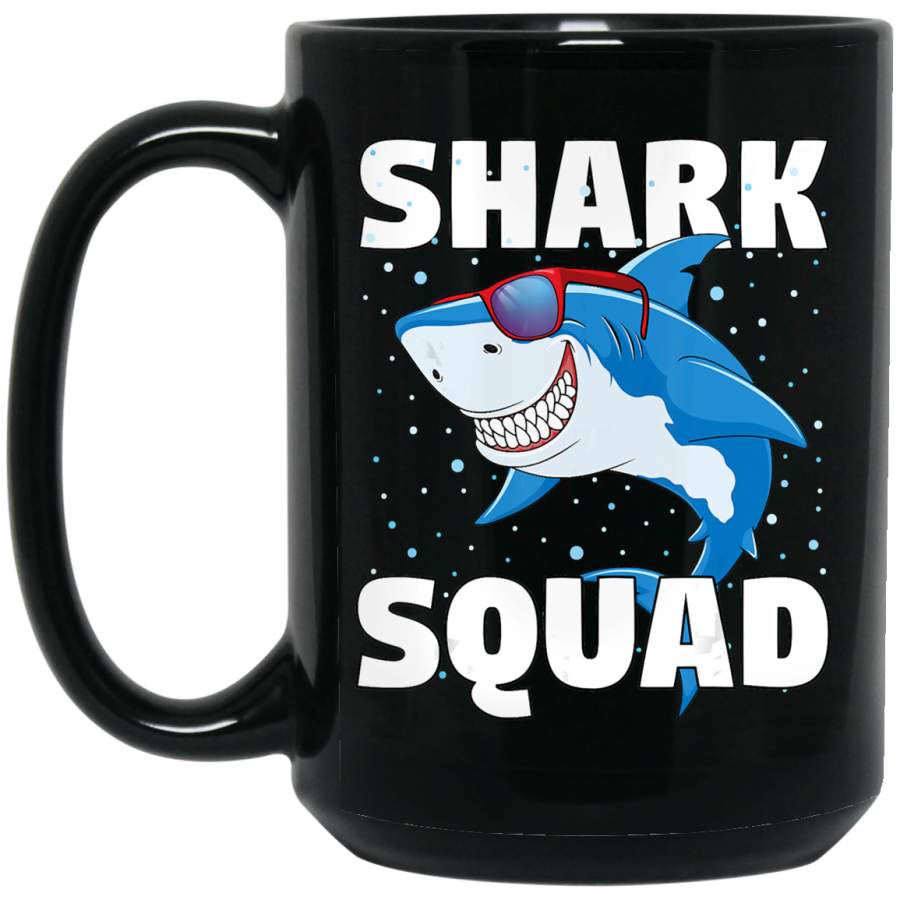 Shark Squad Boys Girls Shark Birthday Party Coffee Mug