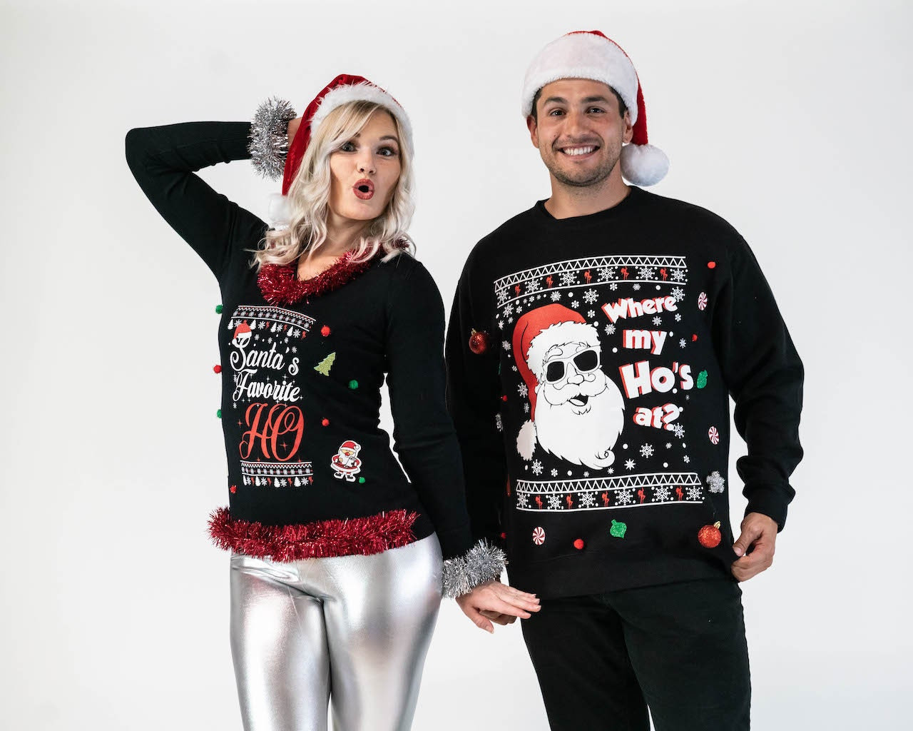 Couple Shirts Santa Favorite Ho – Where My Ho’S At Santa Claus Matching Couple, Valentine Gifts, Christmas Gift Graphic Unisex T Shirt, Sweatshirt, Hoodie Size S – 5Xl