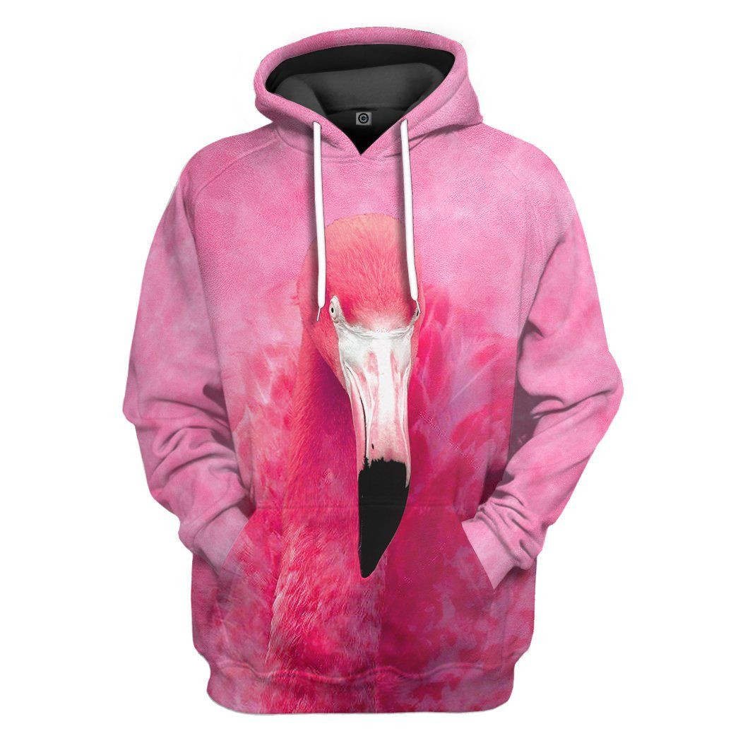 3D Flamingo Front And Back Tshirt Hoodie Apparel