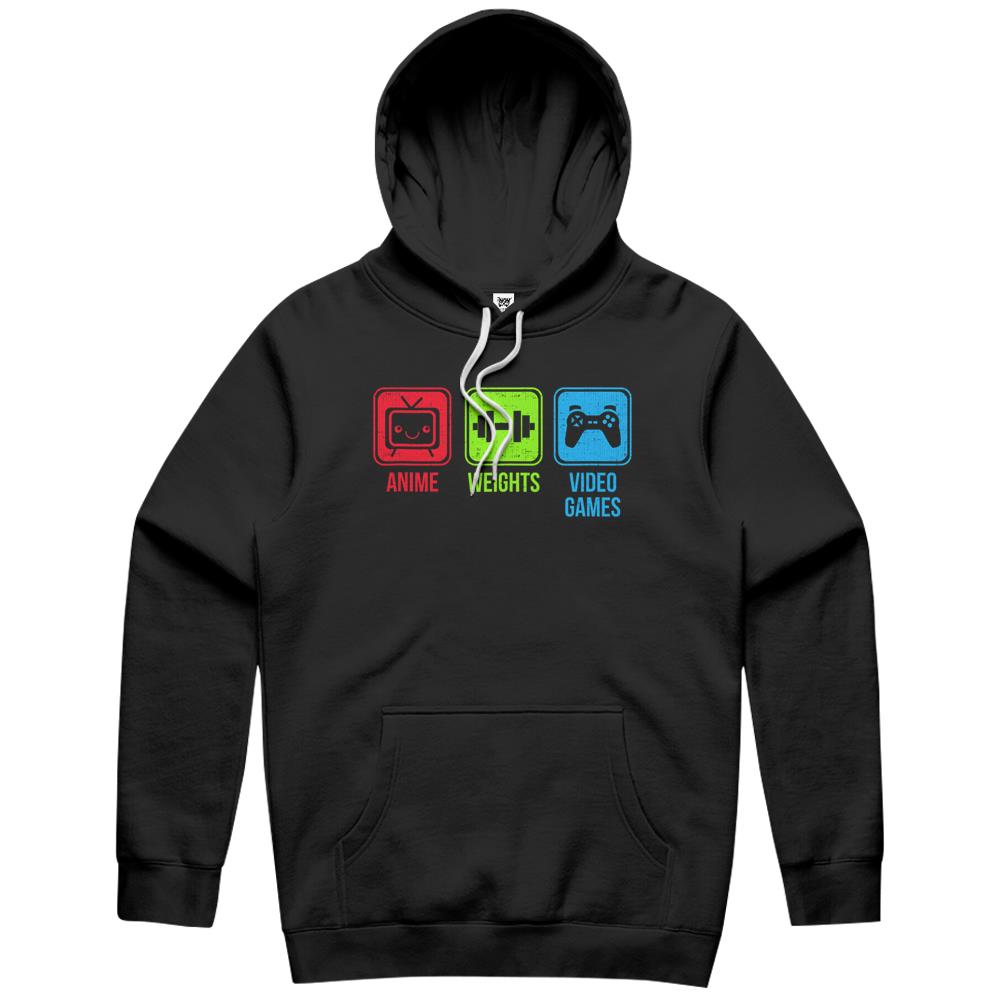 Anime, Weights, Video Games – Otaku Workout Hoodie